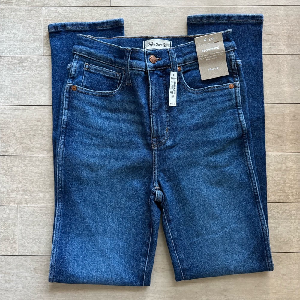 Madewell high rise stovepipe jeans - size 26